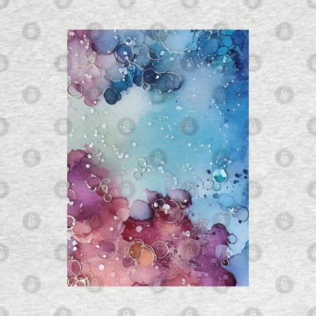 Pink and blue abstract art by MyAbstractInk